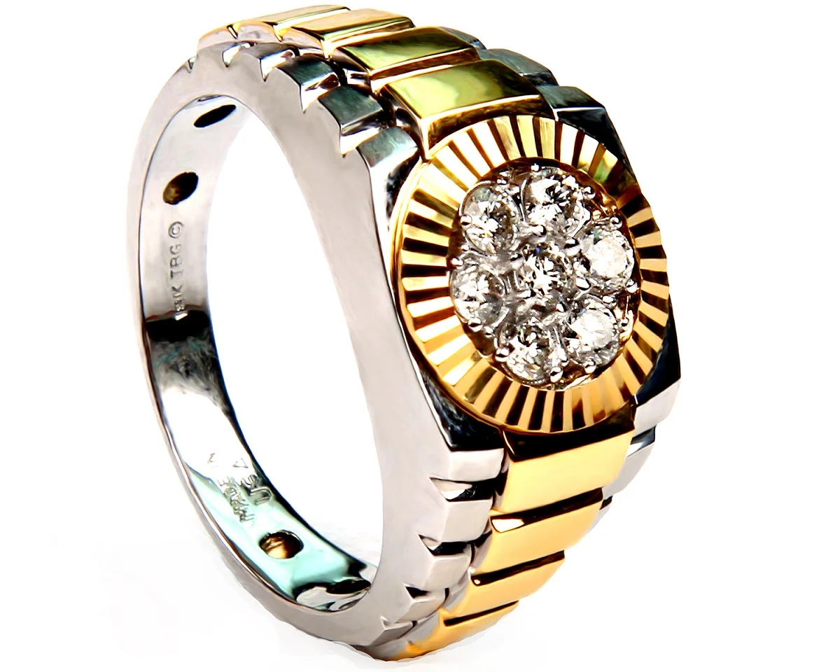 Mens ring store rolex design